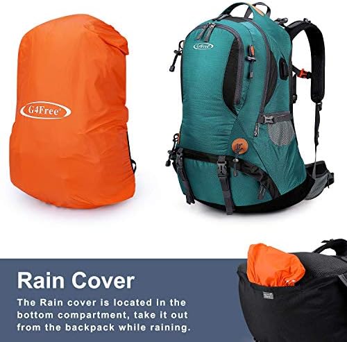 G4Free Hiking Backpack 50L Waterproof Backpack with Rain Cover for Mountaineering Travel Camping Trekking Outdoor Sports for Men Women