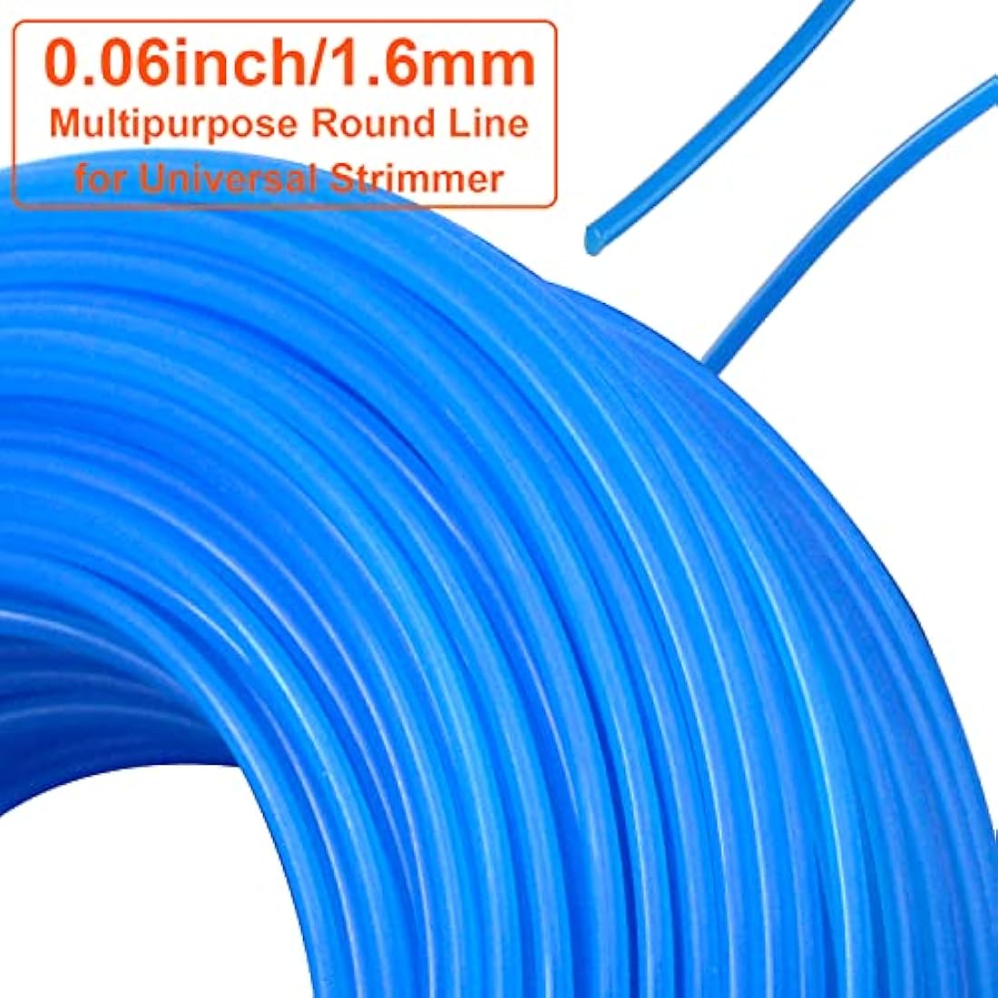 Zeqeey Grass Strimmer Line Diameter 1.6mm Length 100m Nylon Round Rope Grass Weed Trimmer String Line for Park Garden Yard Field Lawn, Blue