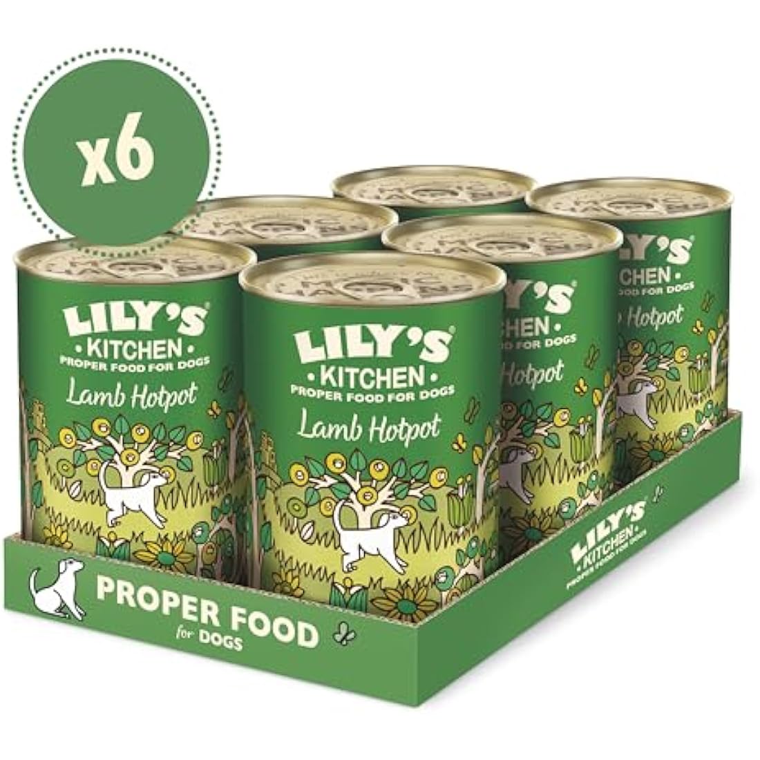 Lily's Kitchen Natural Adult Dog Food Wet Tins - Lamb Hotpot - Complete Meal Recipes (6 Tins x 400g)