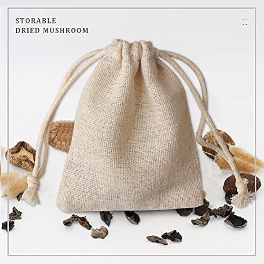 nuoshen 30 Pcs Hessian Bags, 8 X 10 CM Burlap Bags Cotton Drawstring Bag Hessian Fabric Small Drawstring Bag Gift Bag for Jewelry Wedding Christmas Party and DIY Craft