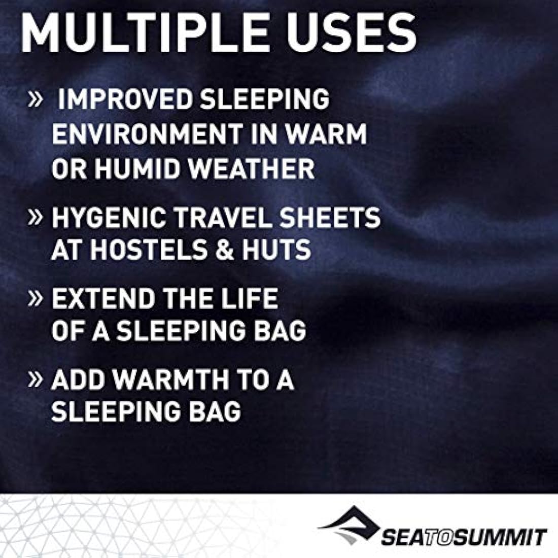 Sea to Summit - Sleeping bag with elastic silk lining, mummy type, equipped with hood