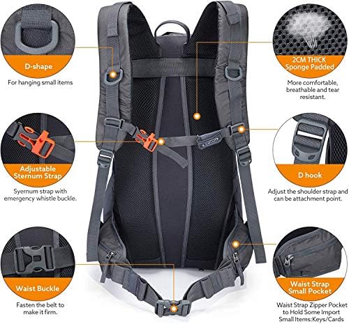 G4Free 45L Hiking Backpacks with Rain Cover Waterproof Trekking Backpack Travel Backpack Outdoor Camping Mountaineering Hiking for Men Women