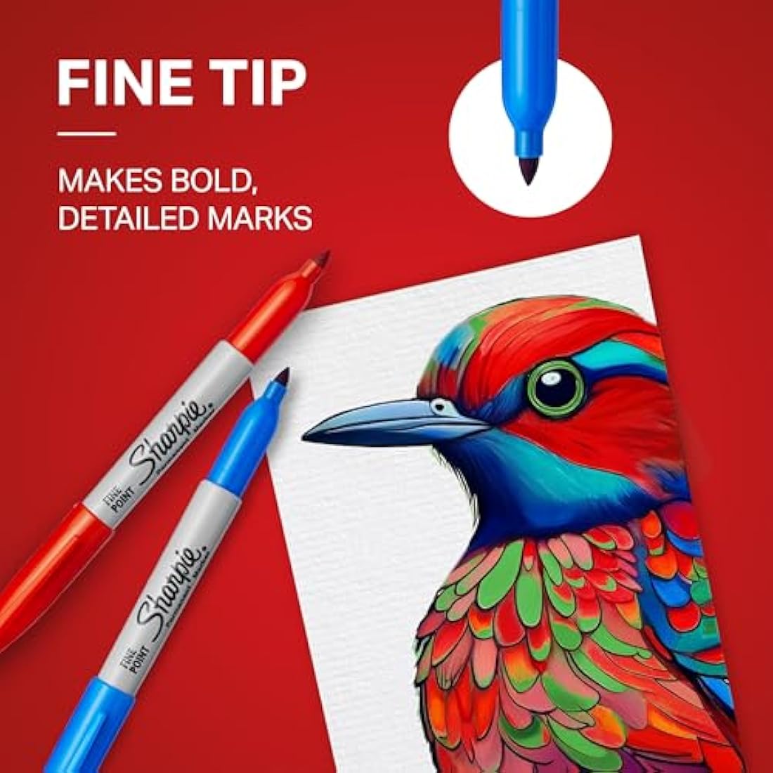 Sharpie Permanent Markers | Fine Point for Bold Details | Assorted Colours | 12 Marker Pens