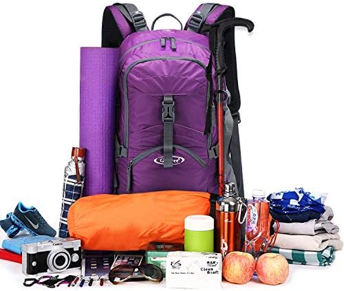 G4Free 45L Hiking Backpacks with Rain Cover Waterproof Trekking Backpack Travel Backpack Outdoor Camping Mountaineering Hiking for Men Women