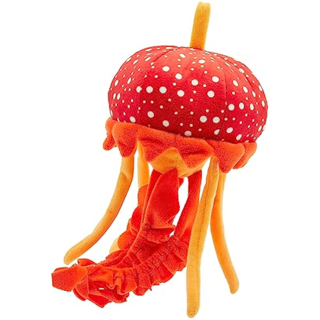 Zappi Co 100% Recycled Plush Jellyfish Orange Toy (33cm Height) Stuffed Soft Cuddly Eco Friendly animals Collection For New Born Child First kid
