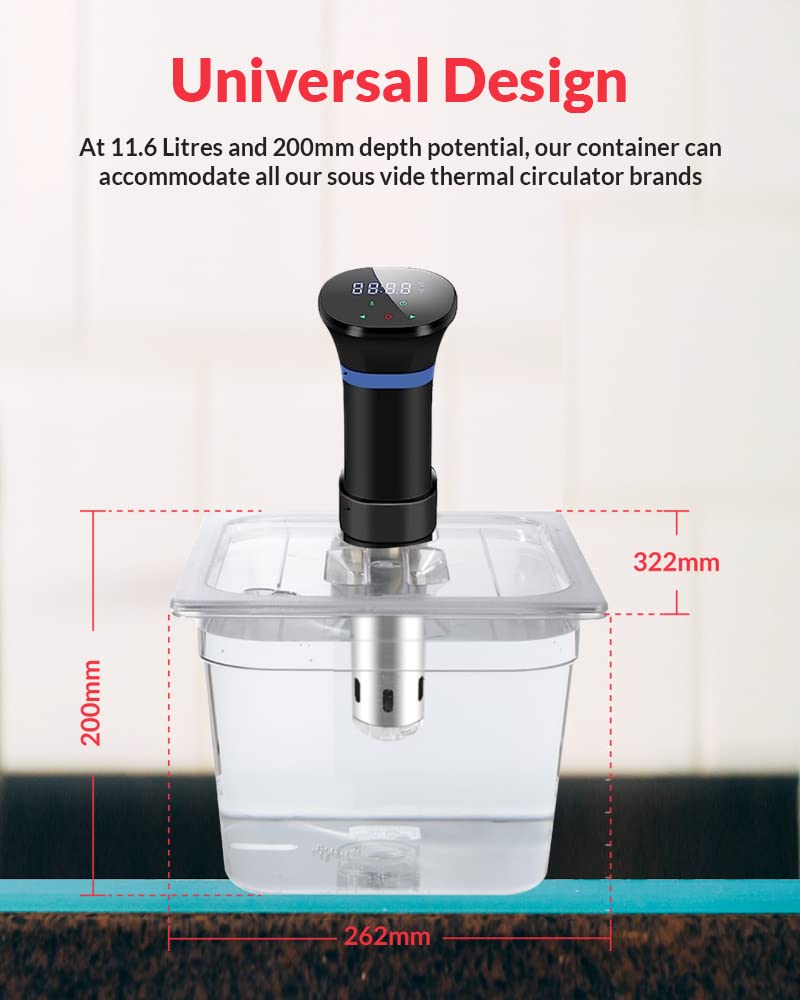 SousVideTools | Sous Vide Container | Water Tank | TANiCE TANHG549UK Cooker Compatible | 11.6L