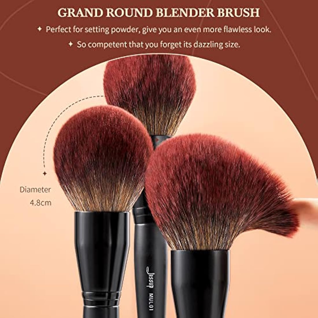 Jessup Makeup Brushes Set Professional 21Pcs Black Complete Collection, Synthetic Hair Mkae up Brushes, Powder Blending Foundation Highlight Contour Concealer Eyeshadow Eye liner Spoolie T271