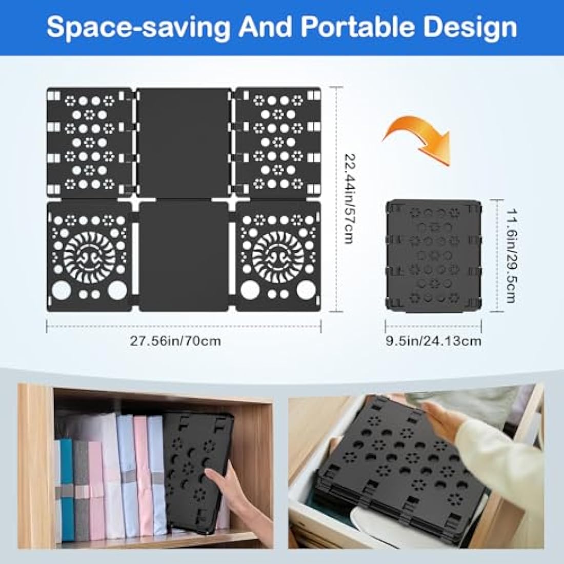 BoxLegend T Shirt Folder Plastic Clothes Folder Durable Tshirt Organizer Easy and Fast Folding for Adult and Kids