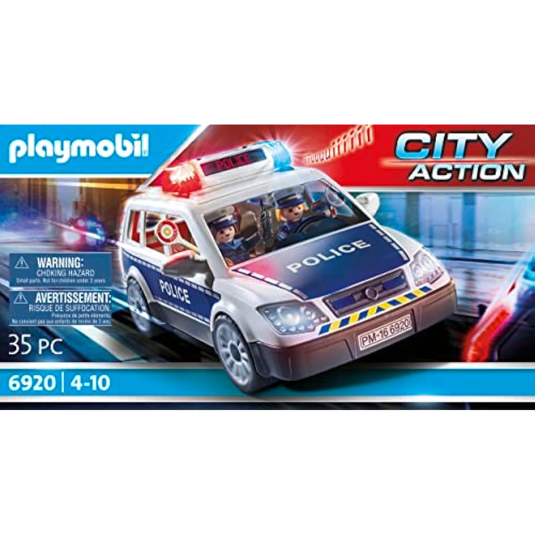 Playmobil 6920 City Action Police Squad Car with Lights and Sound