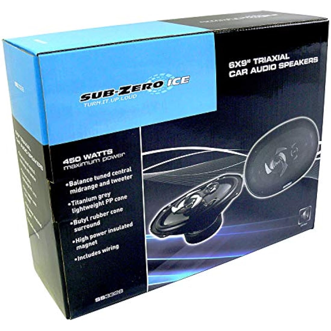 Sakura SS3328 Sub-Zero Ice Speakers, 6 x 9 inch Triaxial, 450W