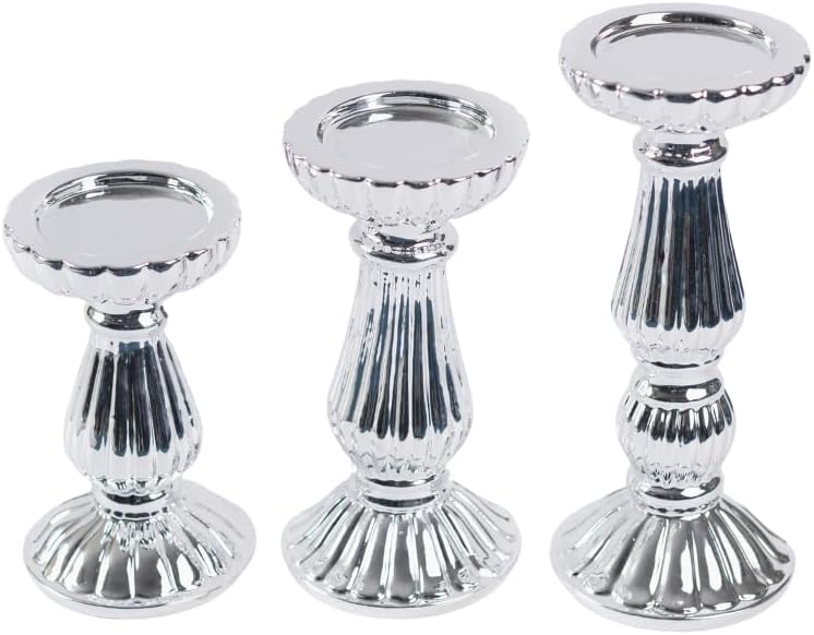 3  Piece Staggered Pillar Candle Holder Set