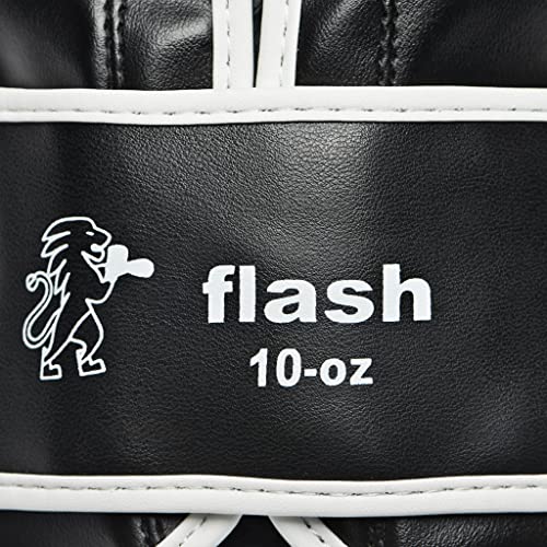 LEONE 1947, Flash Boxing Gloves, Unisex Adult, Black, 16 OZ, GN083