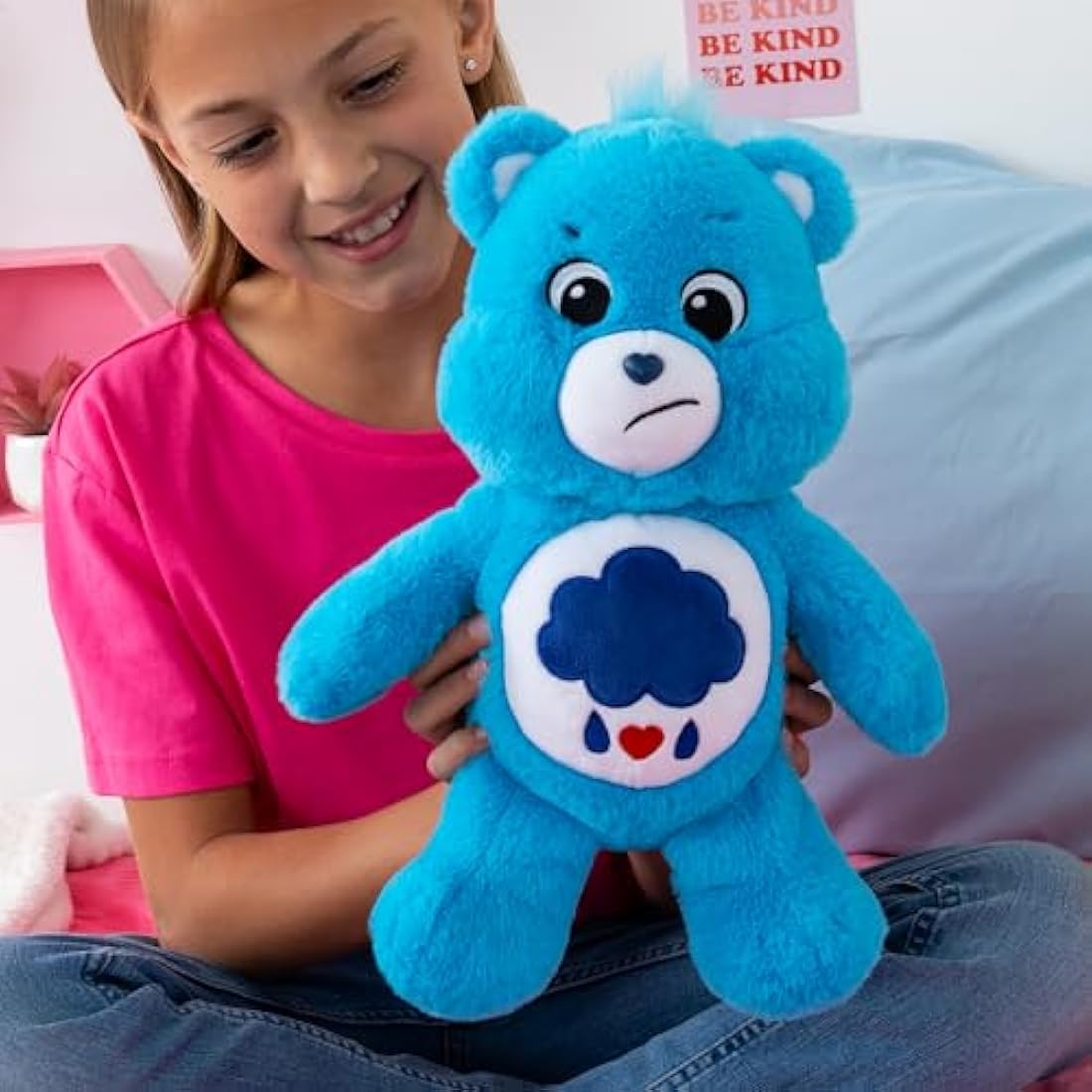 Care Bears | Grumpy Bear 35cm Medium Plush | Collectable Cute Plush Toy, Cuddly Toys for Children, Soft Toys for Girls Boys, Cute Teddies Suitable for Girls and Boys Ages 4+ | Basic Fun 22062