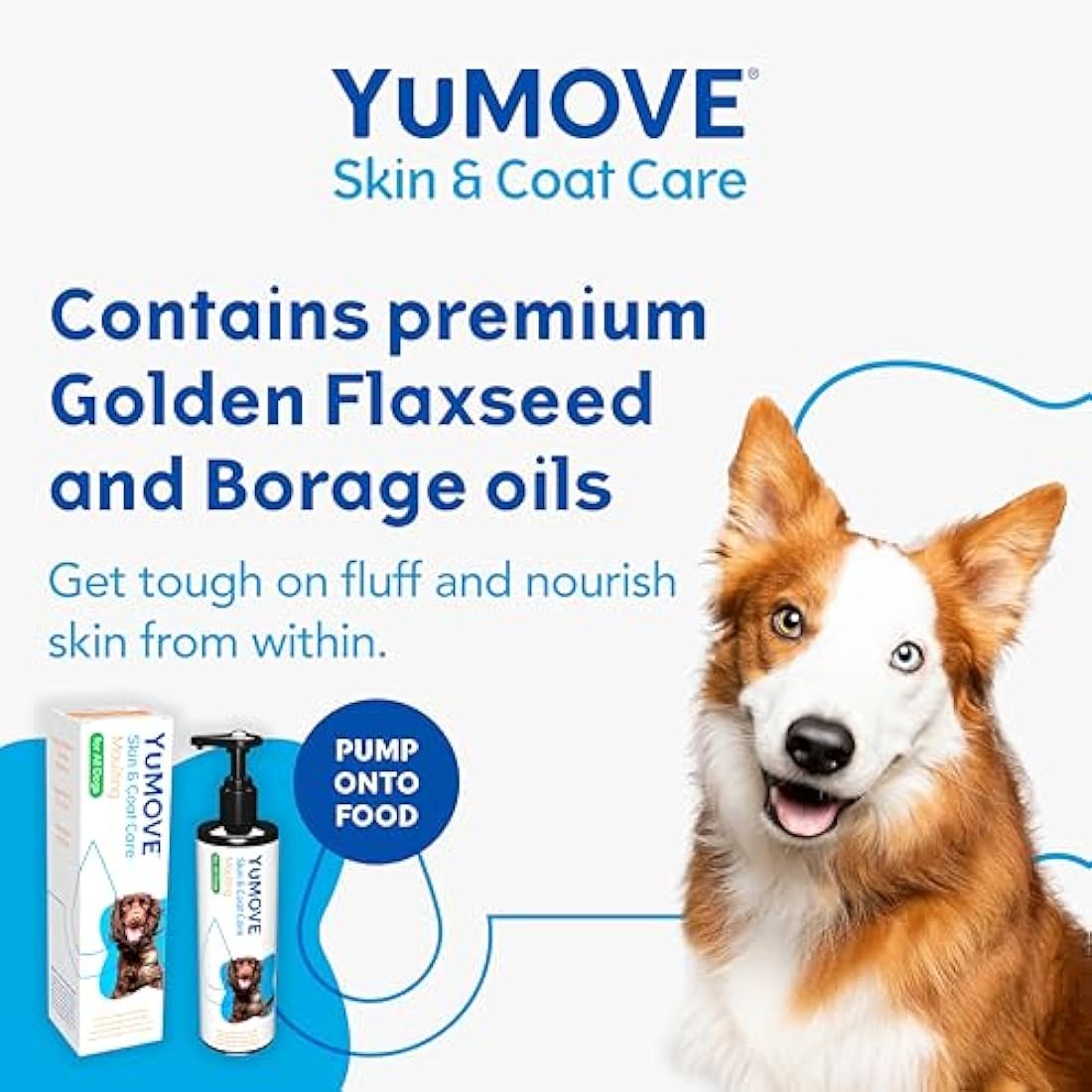 YuMOVE Skin & Coat Care Moulting Supplement for Dogs, Coat and Skin Supplement for Dogs with Skin Irritation, Dull Coats and Excess Moulting, 500ml