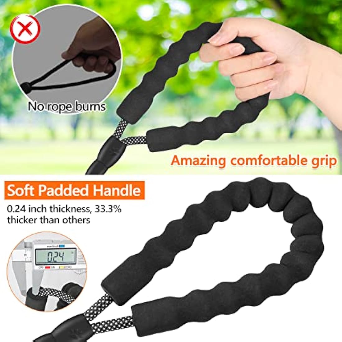 Kdsvakd Training Lead For Dogs, 3m / 10ft Long Rope Dog Lead with carabiner clip and padded handle, Recall Durable Lead Duty Check Cord For Puppy, Small, Medium, Large Dog