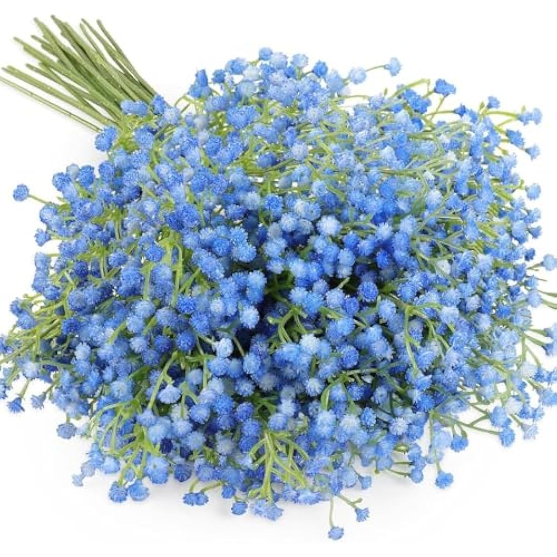 N&T NIETING Gypsophila Artificial Flowers, Baby Breath Flowers Artificial 10Pcs Fake Gypsophila for DIY Wedding Bouquet Party Table Centerpieces Flower Arrangements and Home Decor(Blue)