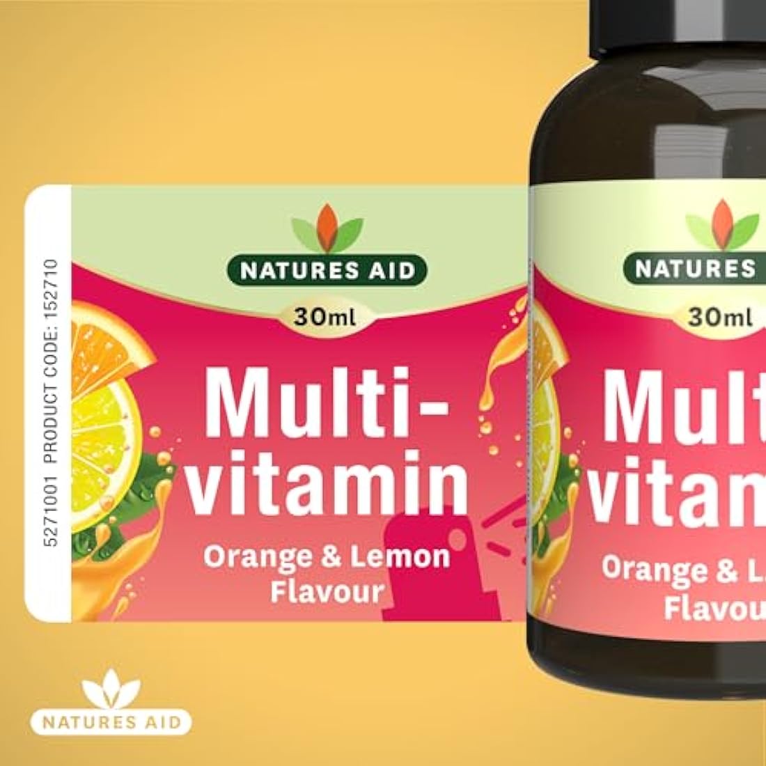 Natures Aid Multivitamin Daily Oral Spray 30ml - Natural High Strength Supports Energy Tiredness Fatigue Healthy Immune & Nervous System - Pill Tablet Capsule Free Liquid Supplement 2-Month Supply