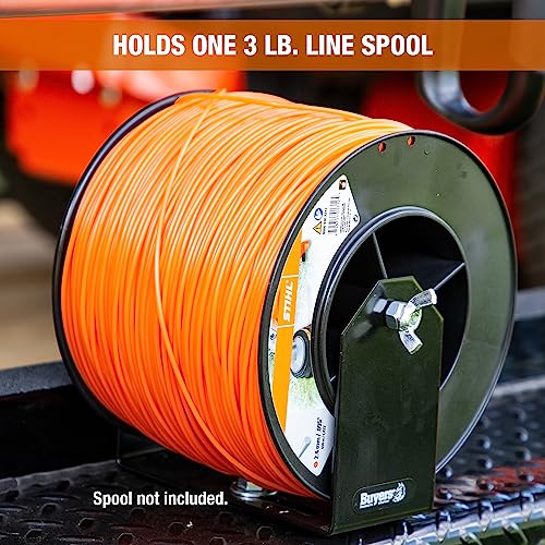 Buyers Products LT40 Weed Wacker Commercial Trimmer Line Holder w/Mounting Hardware & Low Profile Steel Bracket Supports 3 Pound Spools, Made In The