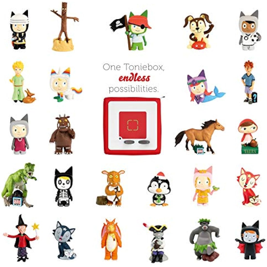 tonies Audio Character for Toniebox, Puss in Boots and Other Fairy Tales, 5 Magical Fairytale Stories for Use with Toniebox Music Player for Kids (Sold Separately)