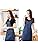 JZK 2 x Denim Jean Adjustable Kitchen Apron with Big Pockets for Women Men for Cooking BBQ Grill Cafe Waiter Bartender Chef Apron