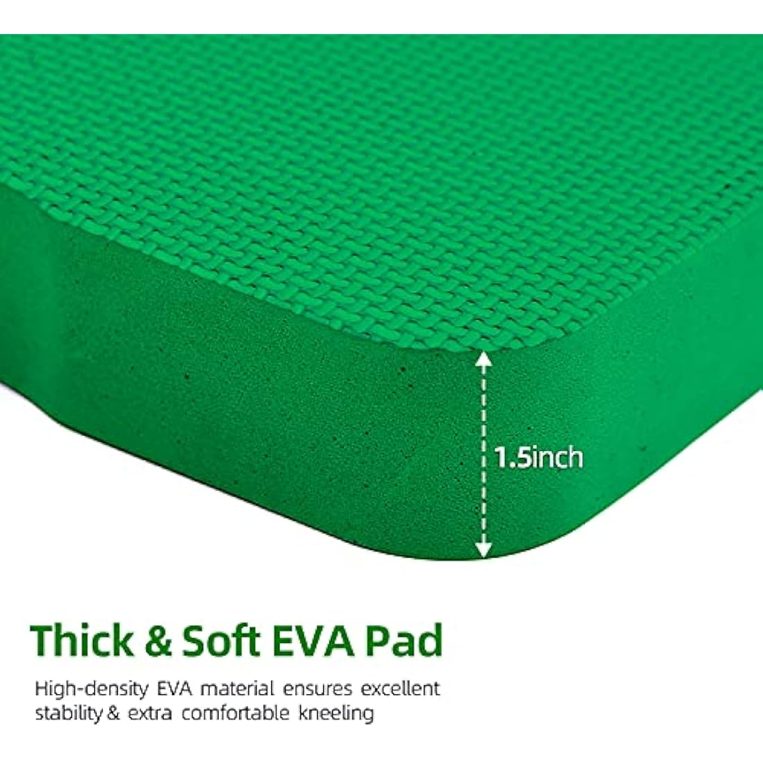 Ohuhu Premium Thick Kneeling Pad, Large Comfortable Gardening Knee Pad Kneeling Mat with 2 Different Surfaces, Extra Thick Knee Cushion for Gardening, Work, Baby Bath, Green