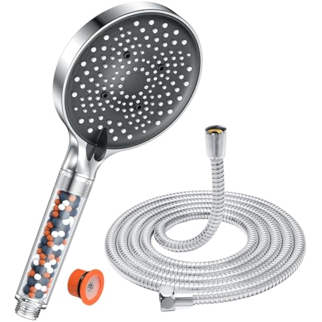 YEAUPE PRO Filter Shower Head and Hose - High Pressure 6 Modes Φ130mm Bathroom Shower, Remove Residual Chlorine Water Softener for Hard Water,Large Powerful Flow,Universal Replacement Showerheads