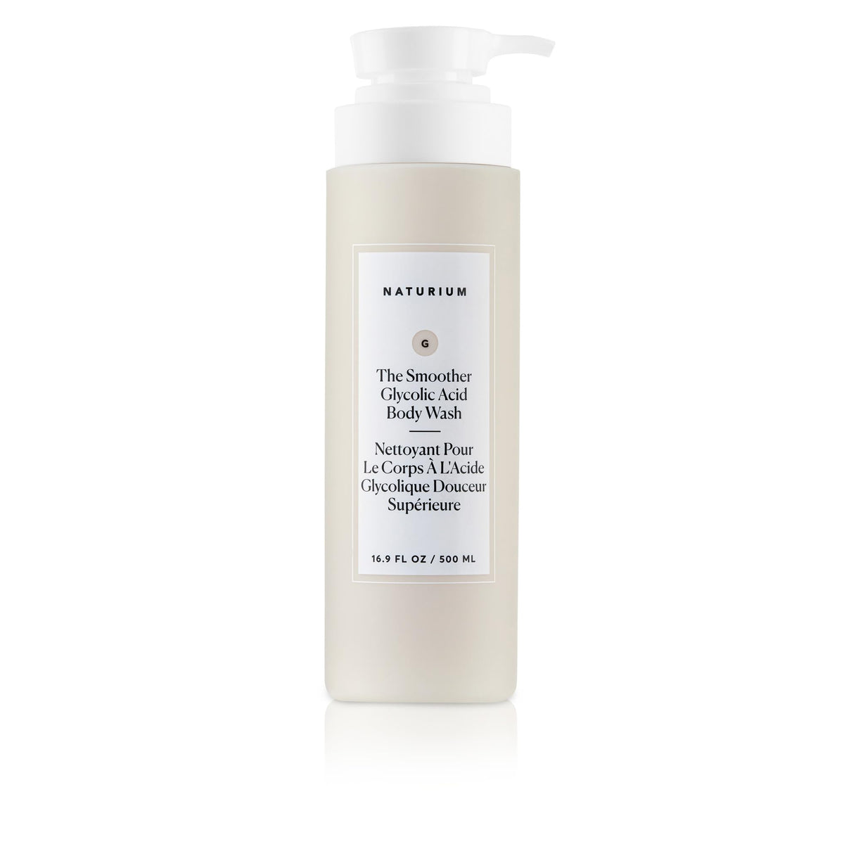 Naturium The Smoother Glycolic Acid Exfoliating Body Wash, Soft & Smoothing Cleanser | 16.9 FL OZ / 500 ML