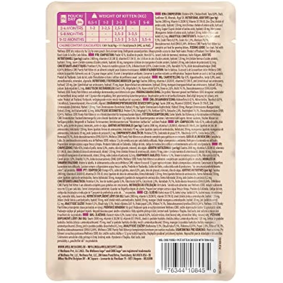 Wellness CORE Purely Paté Kitten, 24 x 85g, Chicken & Tuna, Kitten Food Wet, Smooth Cat Pate, All-Natural, Grain-Free, High Meat Content, Protein-Rich, Limited Ingredient Recipe