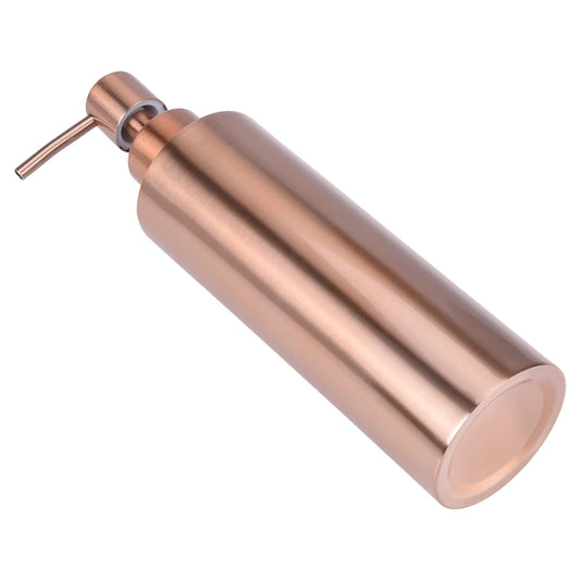 304 Stainless Steel, Rose Gold Bottle Dispenser Stainless Steel Rose Gold Copper 0 Pump Refillable Liquid Hand for Bathroom Bottle (250ml) (350ML)