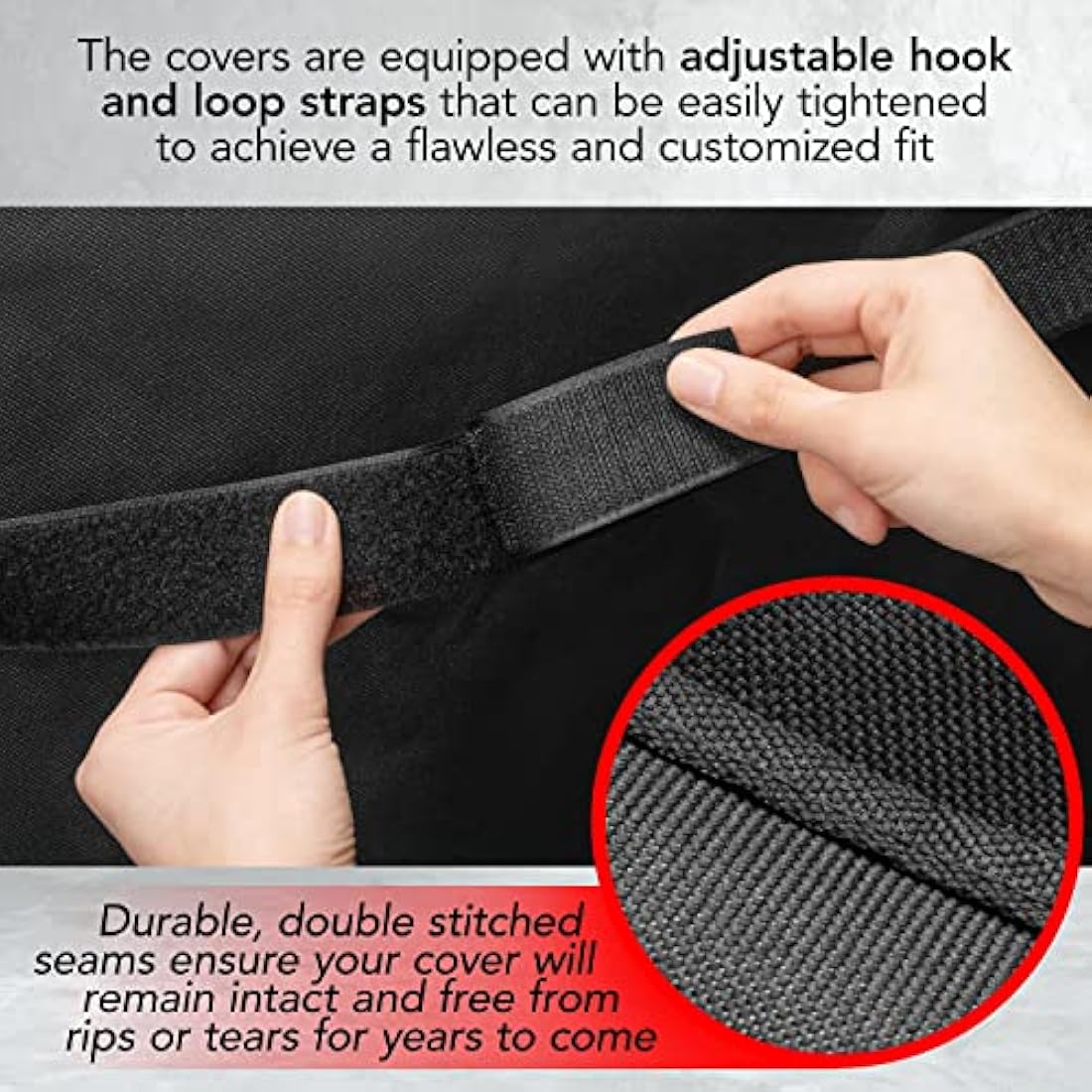 GrillTough Heavy Duty BBQ Grill Cover for Outdoor Grill – Waterproof, Weather Resistant, UV & Fade Resistant with Adjustable Straps – Gas Grill Cover for Weber, Charbroil (147L x 61W x 122H cm)