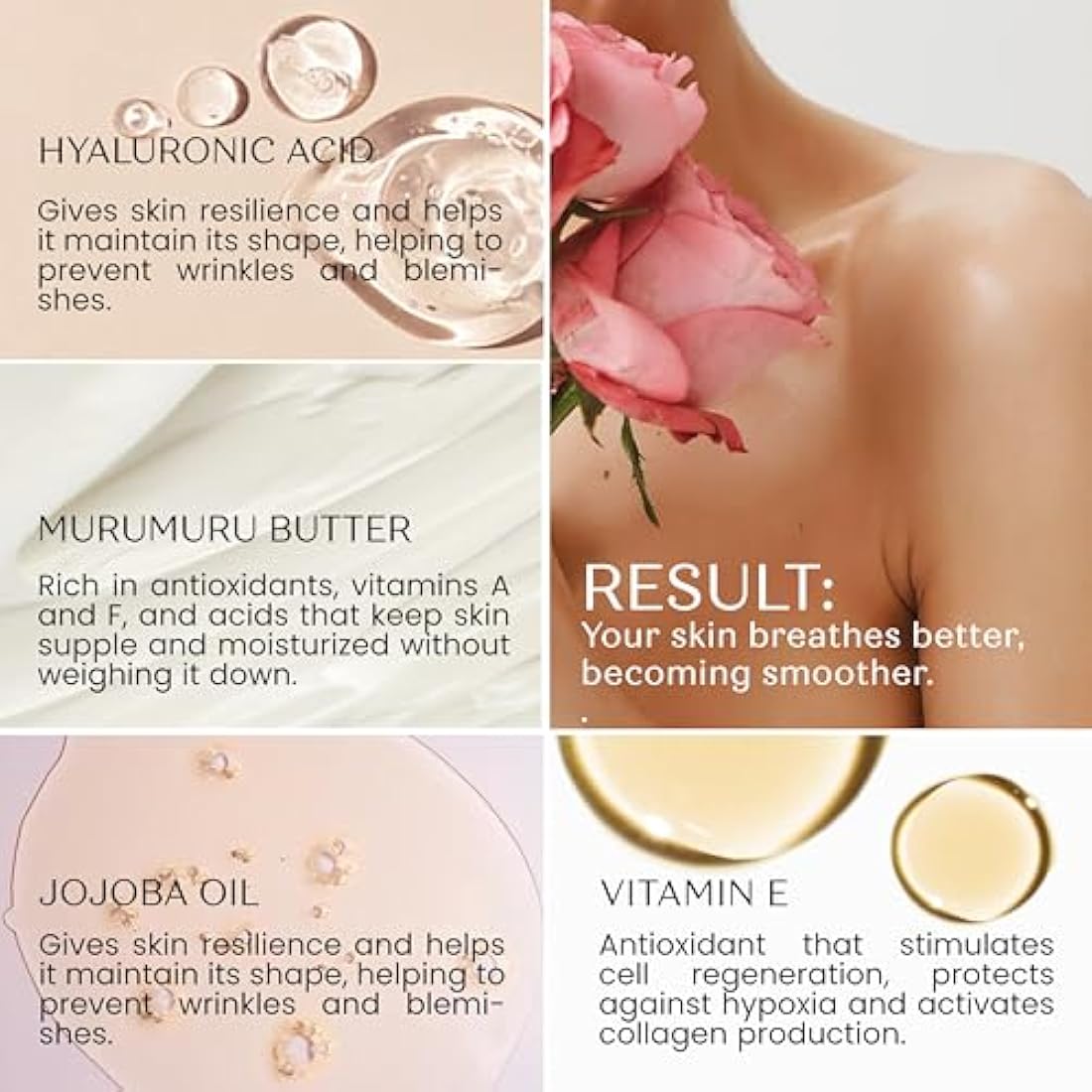 Senso Naturale Solid Body Oil Hyaluronic Acid Moisturising Cream, Improves Elasticity and Stimulates Skin Collagen with Vitamin E, 100% Natural and Vegan