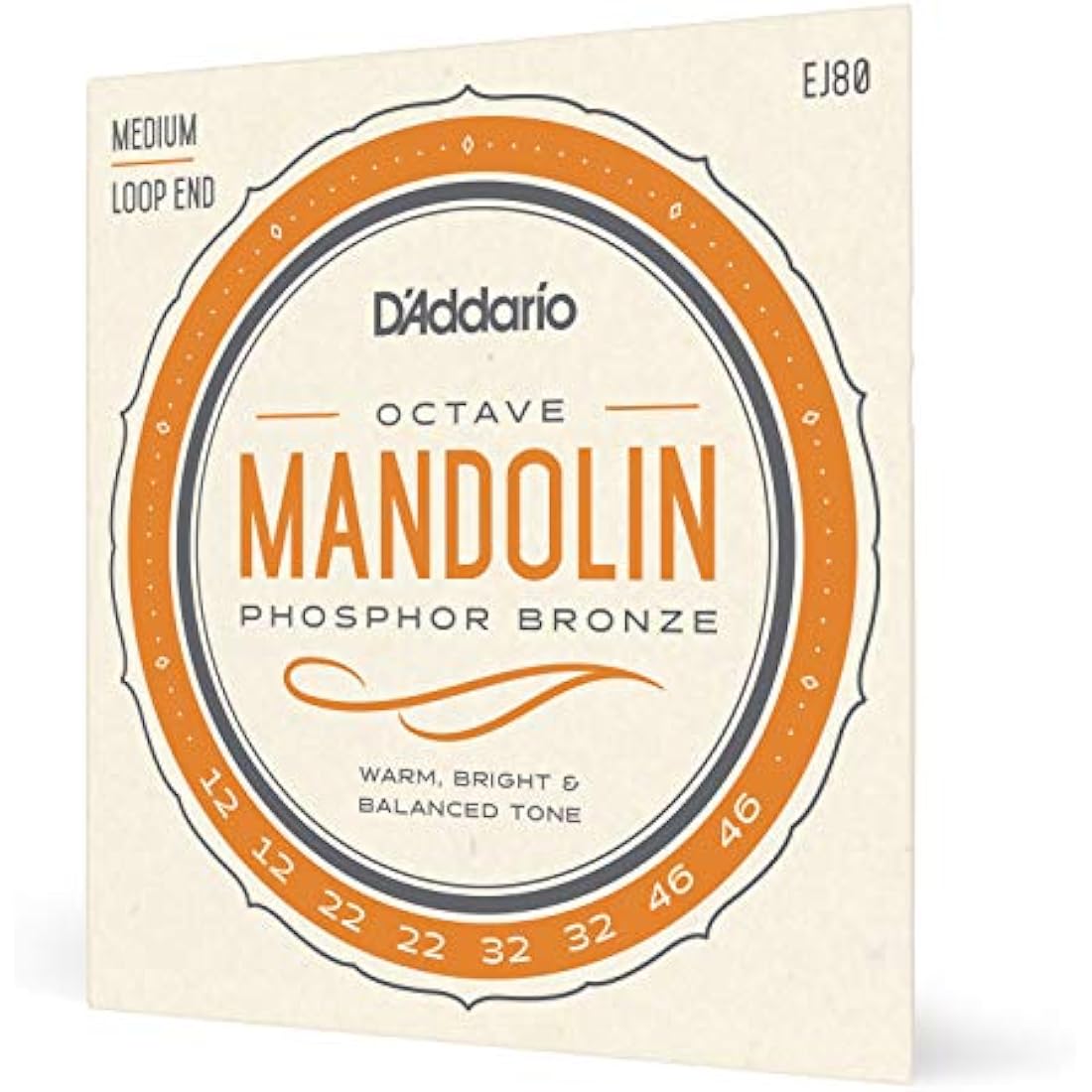 D'Addario EJ80 Medium 12-46 Phosphor Bronze Octave Mandolin Strings