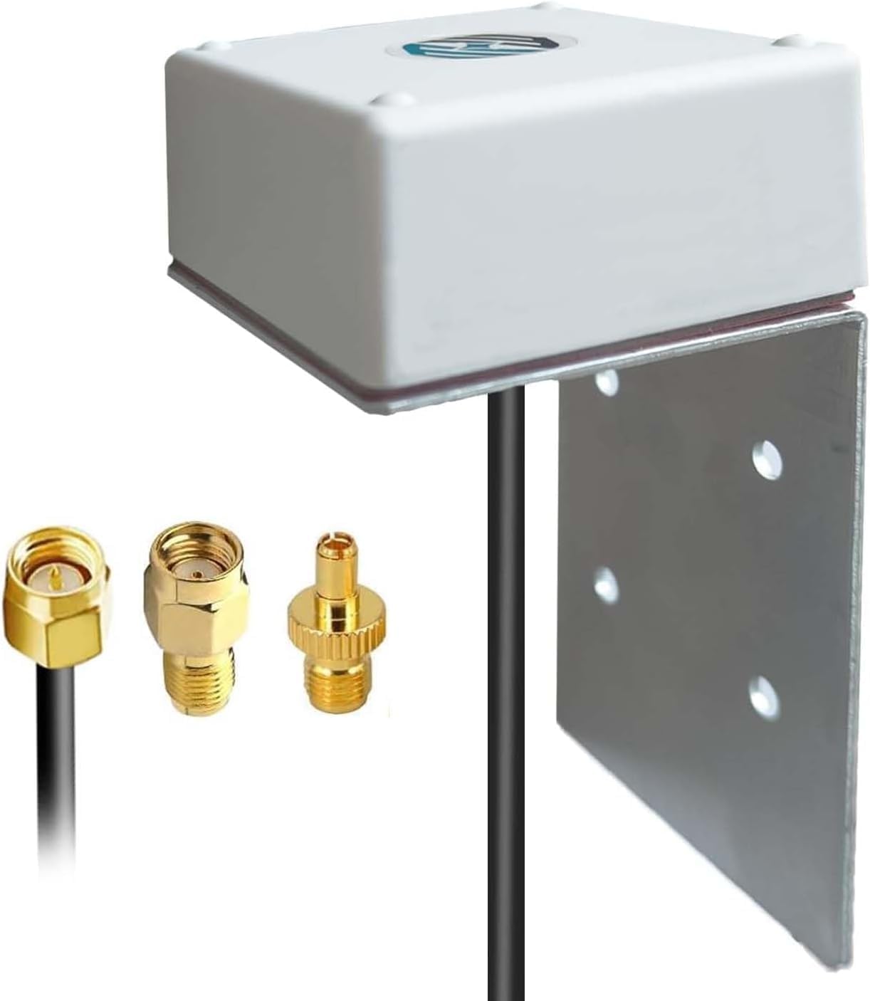 Maswell 4G LTE 5G NR Puck Antenna Outdoor, 1x Cable for 1x LTE Port Router | 5 dBi 700-6000 MHz with WiFi 6 | UV stabilized and Waterproof | SMA-Male,