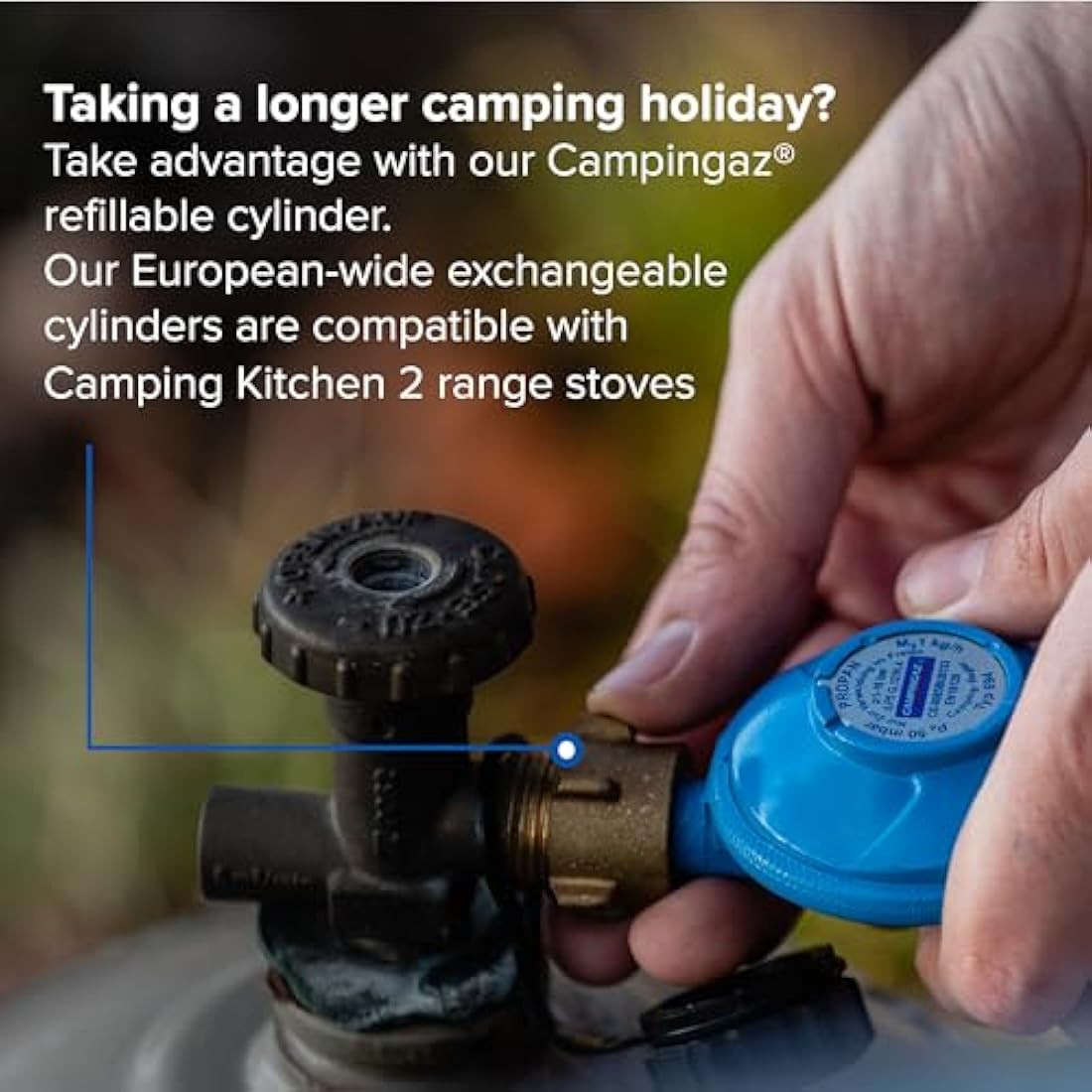 Campingaz Camping Kitchen 2 Camping Stove | 2 x 2000 Watts | 2-Burner Gas Stove with removable pan Supports | portable & compact