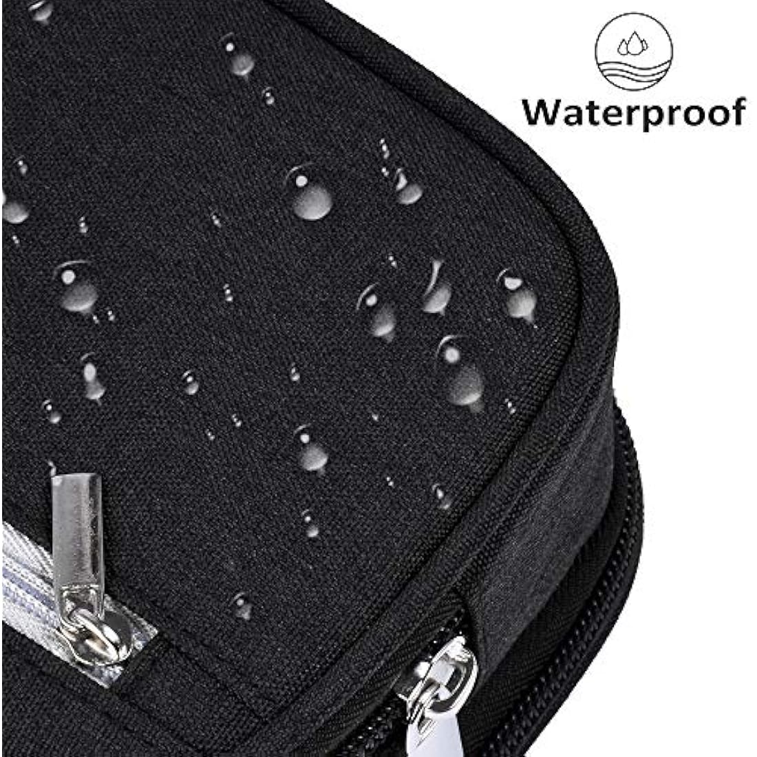 YONZONE Pencil Case Large Capacity Pencil Cases Big Pencil Bag Pen Pouch Holder for Boys Girls Teenage, 3 Compartments Stationery Office School Supplies High Storage Organiser Makeup Bag Adult, Black