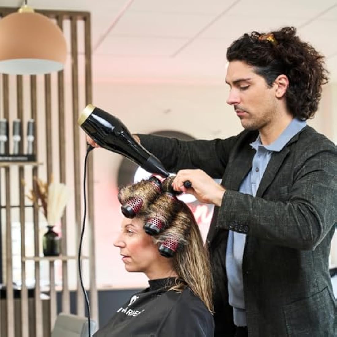 Olivia Garden Multibrush Curlers Kit - Size 45-4 Barrels of the Same Size & 1 Handle - Leave-In Barrels perfect for Curls and Volume