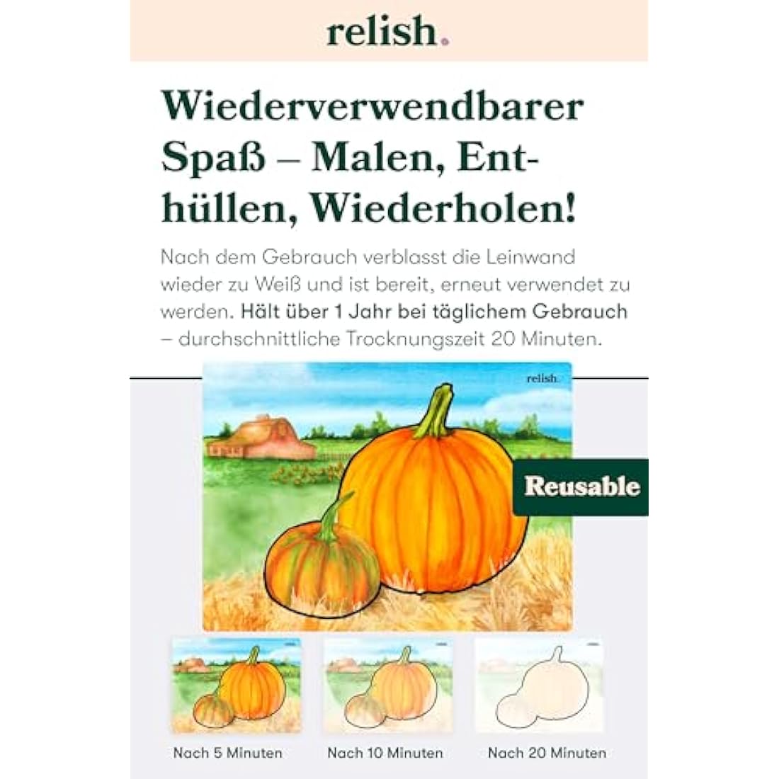 Relish - Dementia Aquapaints Activities - Pack of 5 Reusable Water Painting Toys, Farm Memories, Alzheimer’s Products & Gifts for Elderly/Seniors