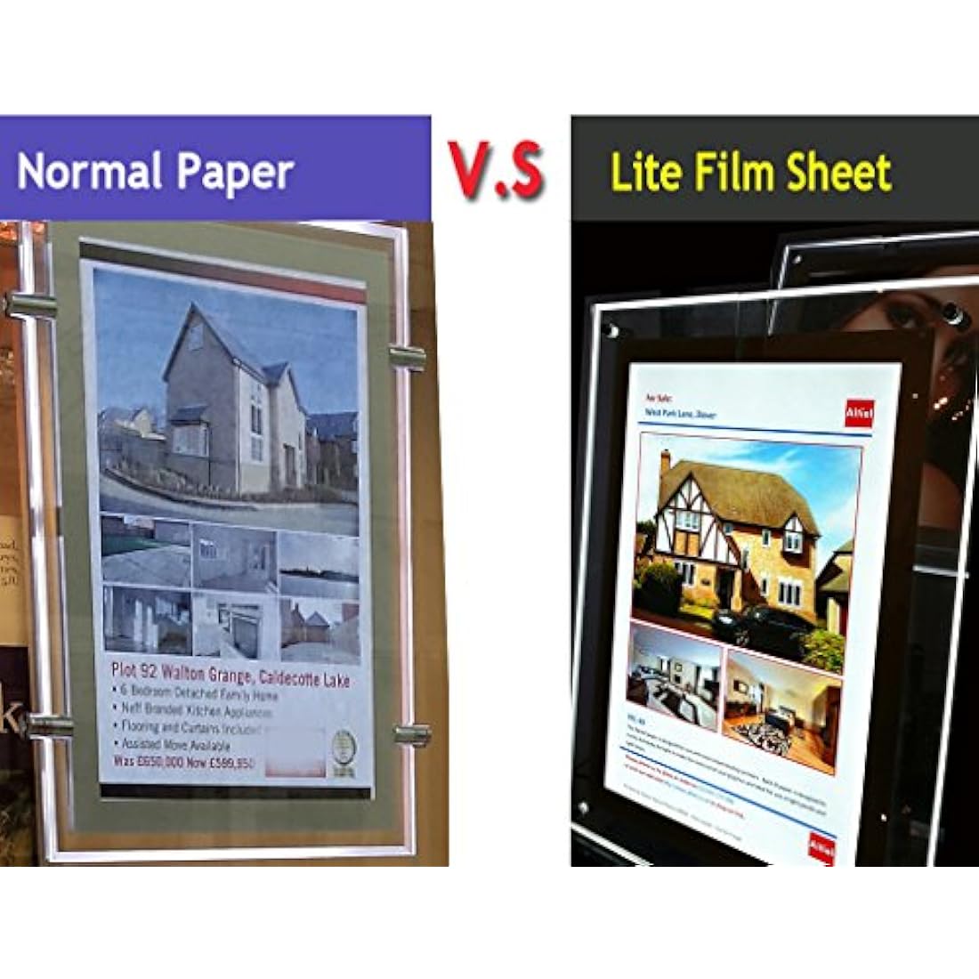 RTL49 - A4 x 50 Sheets of Back Lite Film for Any Inkjet & Laser Printers or Laser Copiers. Back lit Paper Sheet for LED Pocket Displays or LED Lightboxes. Backlit Film for LED Window Displays.