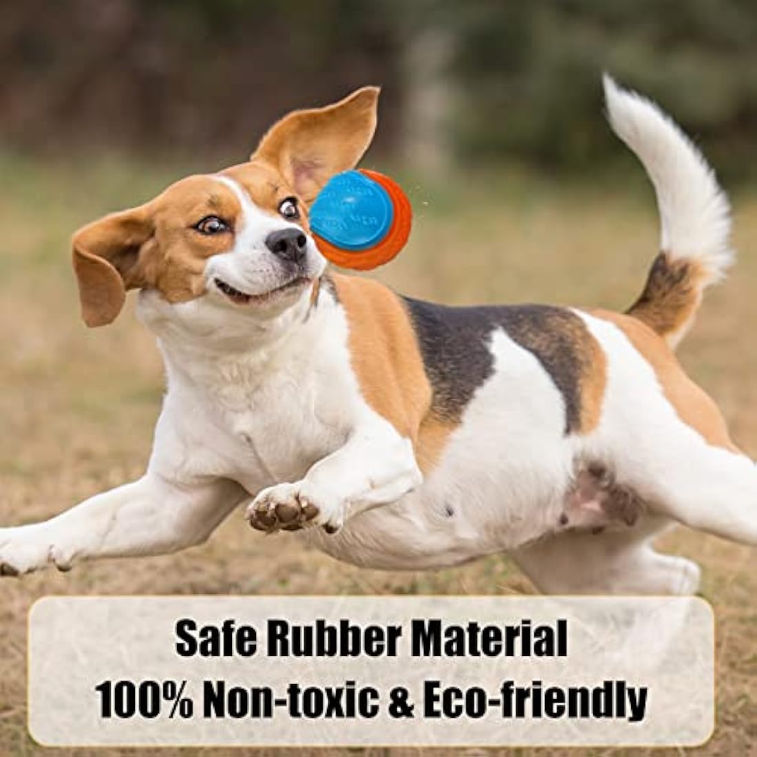 Bestomrogh 4Pcs Squeaky Dog Ball, Durable Dog Balls for Puppy, Large and Medium Sized Dogs, Interactive Dog Toys for Relieving Anxiety and Boredom,Training, Teeth Cleaning