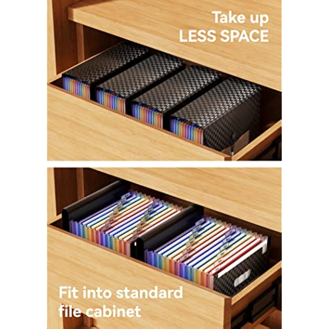 ABC life Expanding File Organisers with Grid Pattern,13 Pockets Filling Boxes Document Organiser, Accordion A4 Desk Folders Expandable, Portable Files Wallets Plastic Documents Bills Storage Box