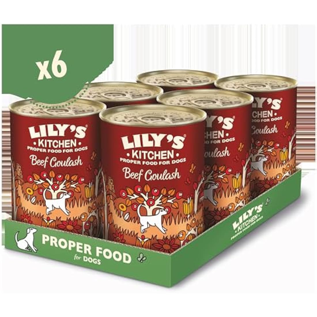 Lily's Kitchen Natural Adult Dog Wet Food, Beef Goulash, 6 x 400g