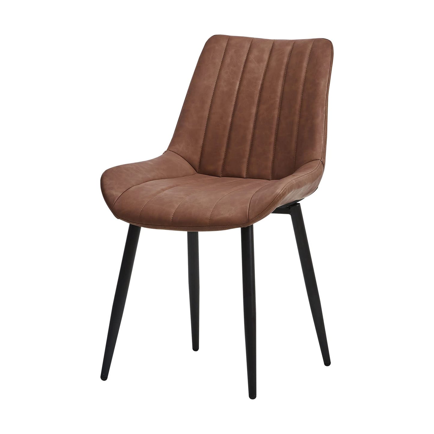 TUKAILAi Faux Leather Dining Chairs Set of 2, Metal Legs, for Dining Room