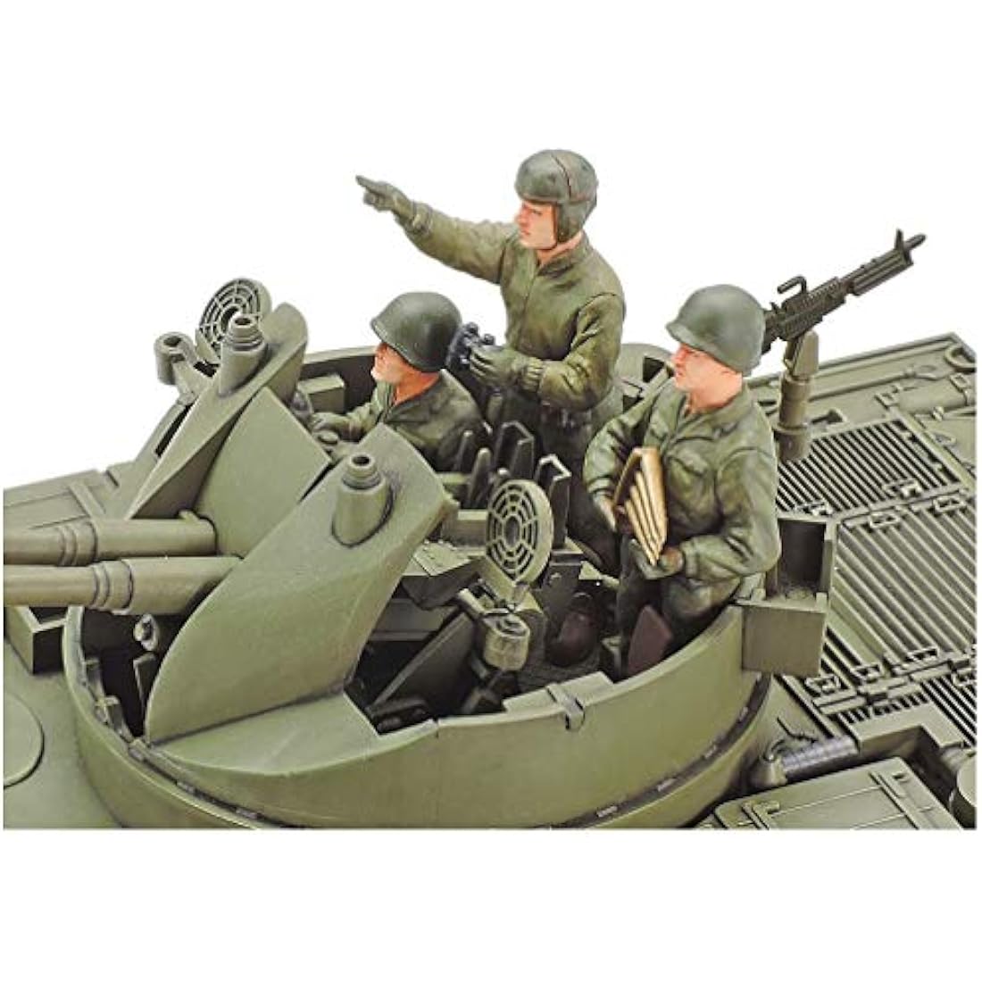 TAMIYA 300035161 Military 1:35 US Flak Tank M42 Duster, Faithful Replica, Model Building, Plastic Kit, Crafts, Hobby, Gluing, Plastic Kit, Assembly, Unpainted