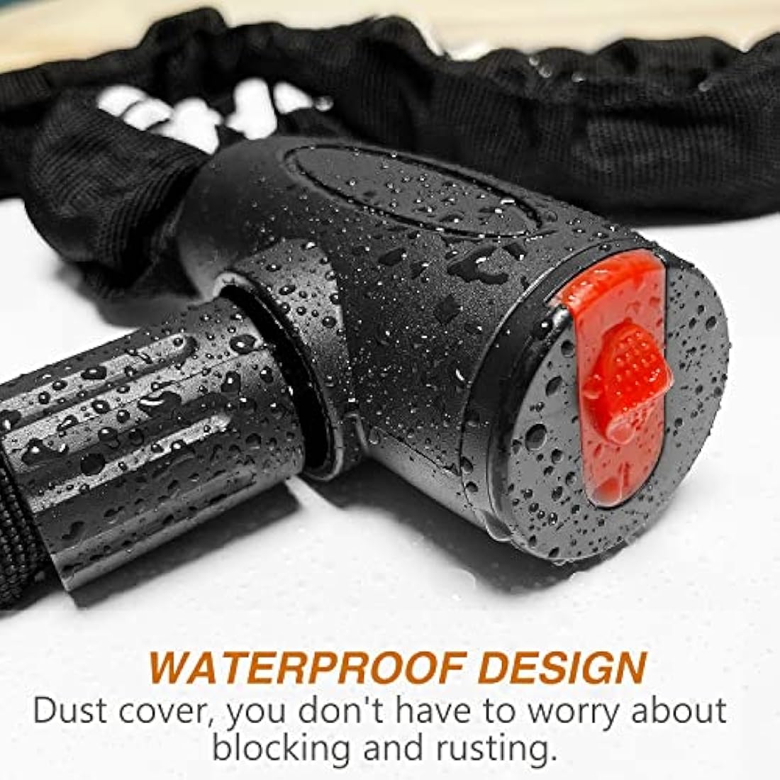 Bike Lock, Bicycle Lock Thick Heavy Duty Anti-Theft Bike Chain Lock High Security Cycling Lock with 2 Keys Suitable for Scooters, Mountain Bikes, Motorbikes, Door, Gate, Fence