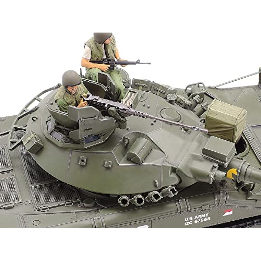Tamiya TAM35365 Militär 35365-1:35 US M551 Sheridan Vietnam, Model Building, Plastic Construction kit, Unvarnished, Green