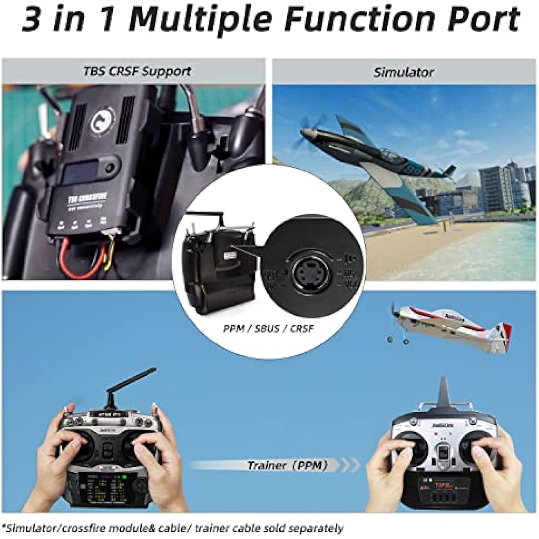 Radiolink AT9S Pro 10/12 Channels 2.4GHz RC Radio Transmitter and R9DS Receiver Kit 3400M Remote RC Plane Controller Long Range for FPV Racing Drone Quad Airplane Helicopter and More (Mode2 Left Hand)