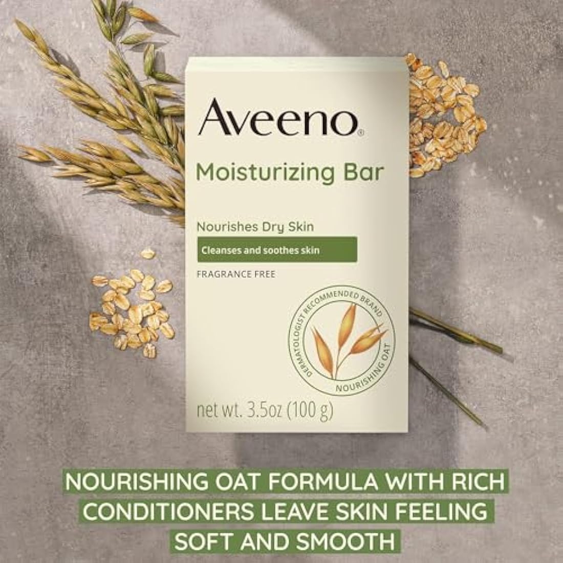 Aveeno Moisturizing Bar For Dry Skin, 3.5 Oz ( Pack of 2 )