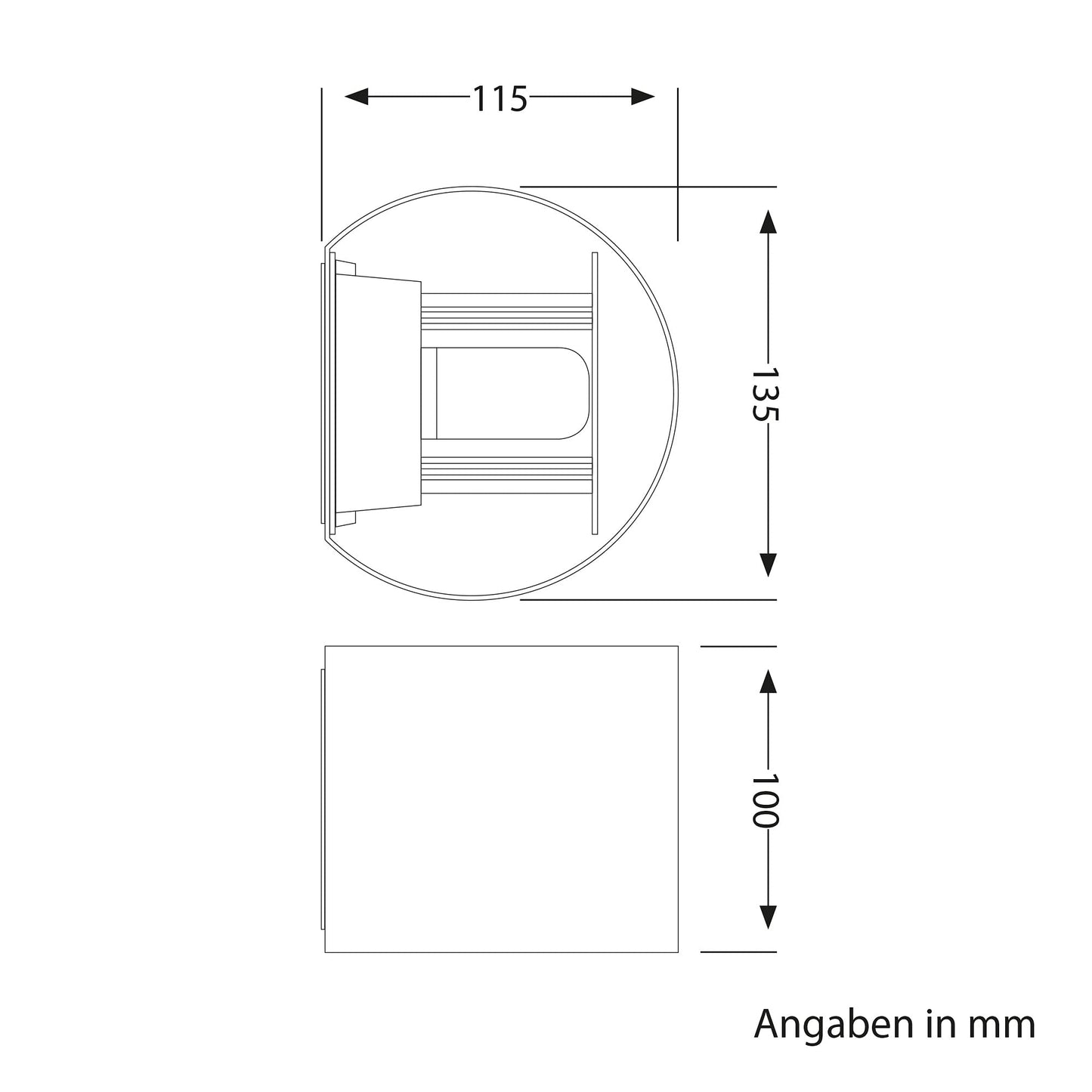 ledscom.de 2 x RUNEL Wall Light for Outdoors, IP65, up/Downlight, matt White, Round, 1x G9 max. 10W
