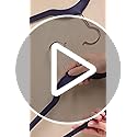 Amazon Basics Slim Velvet, Non-Slip Suit Clothes Hangers, Pack of 50, Navy Blue/Rose Gold