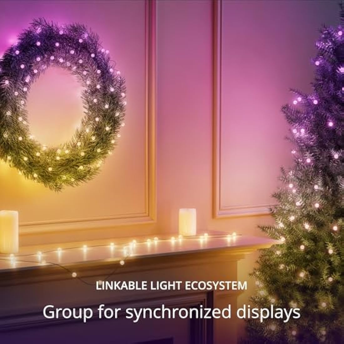 Twinkly Strings USB-C Pearls 100 LED, Pearl Shape LED Light String, Christmas Lights, RGB Multicolor LED Lights, Mappable LEDs, Compatible with Alexa, Google Home, USB-C Power, Transparent Wire, 6m